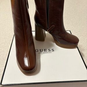 Guess Women's Rich Brown Heeled Boots